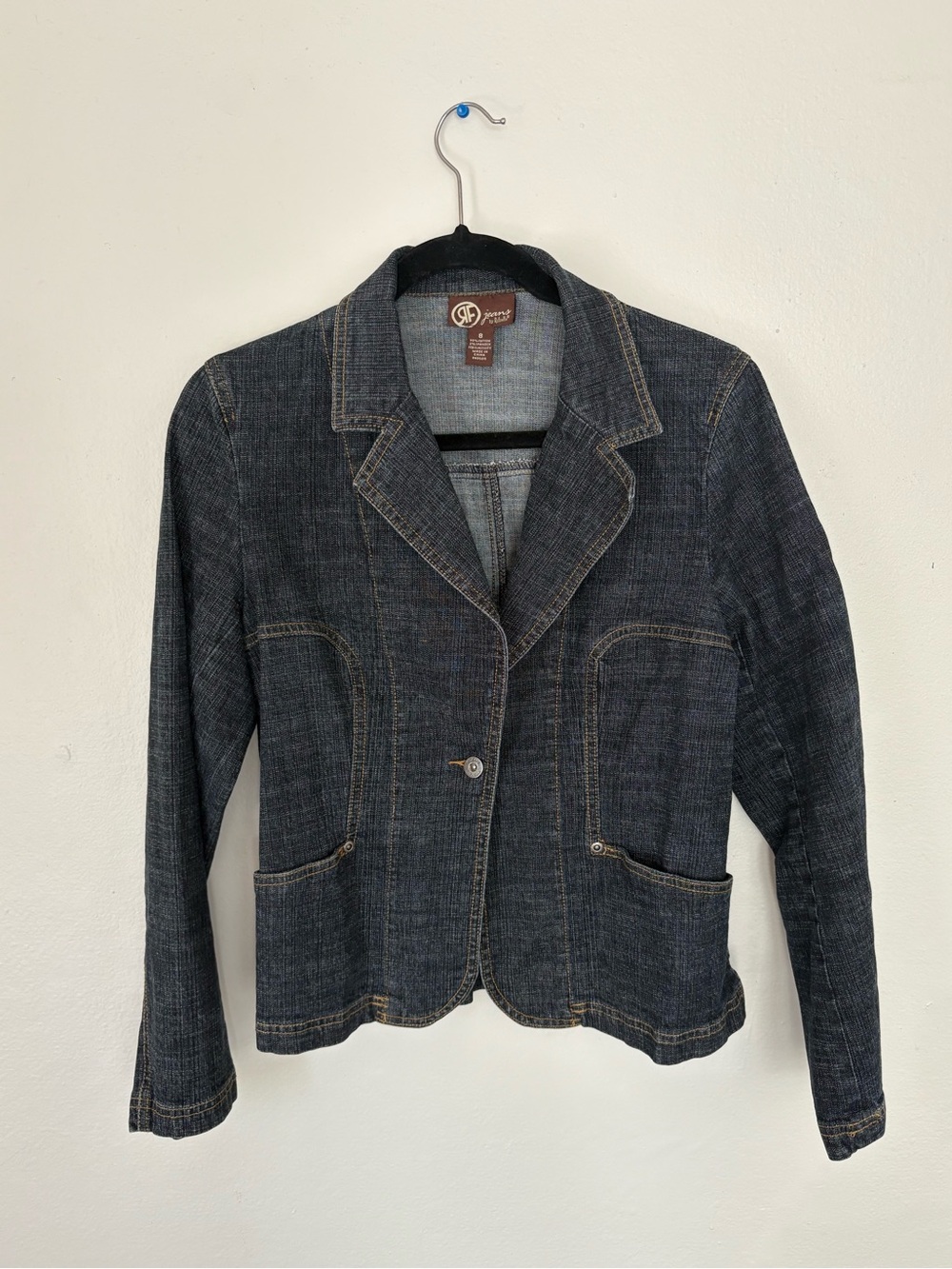 Rafaella Dark Wash Denim Blazer Jacket